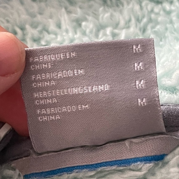 Columbia light blue green mint Sherpa fleece full zip jacket - Picture 4 of 7